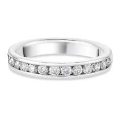 Beaverbrooks Platinum Diamond Half Eternity Ring