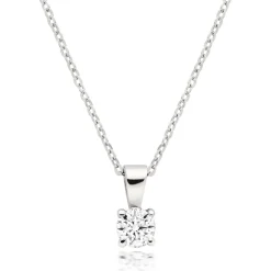 Beaverbrooks Platinum Diamond Solitaire Pendant
