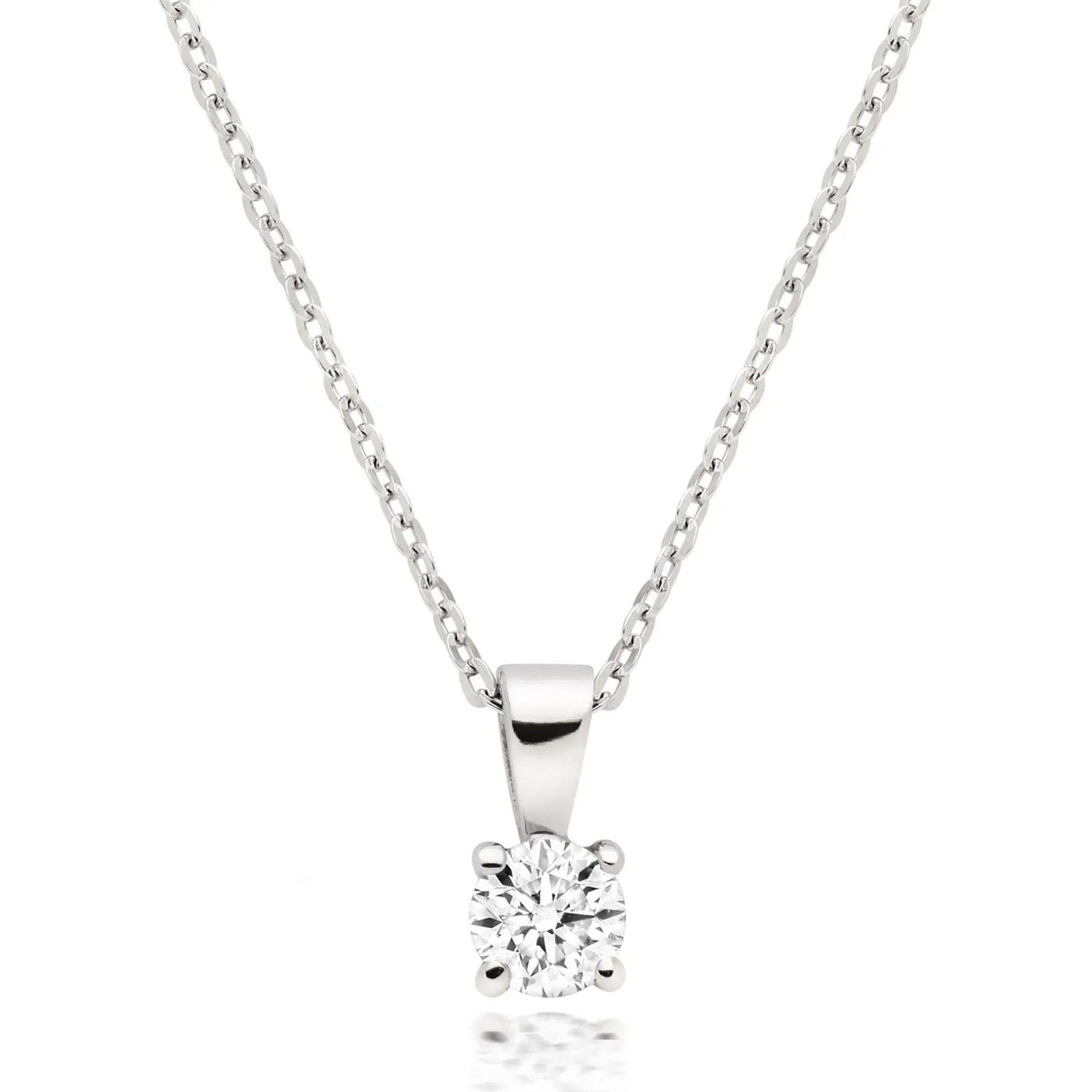Beaverbrooks Platinum Diamond Solitaire Pendant