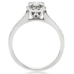 Beaverbrooks Platinum Diamond Halo Engagement Ring