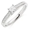 Beaverbrooks Platinum Diamond Princess Cut Solitaire Engagement Ring
