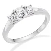 Beaverbrooks Platinum Diamond Three Stone Ring