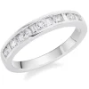 Beaverbrooks Platinum Diamond Half Eternity Ring