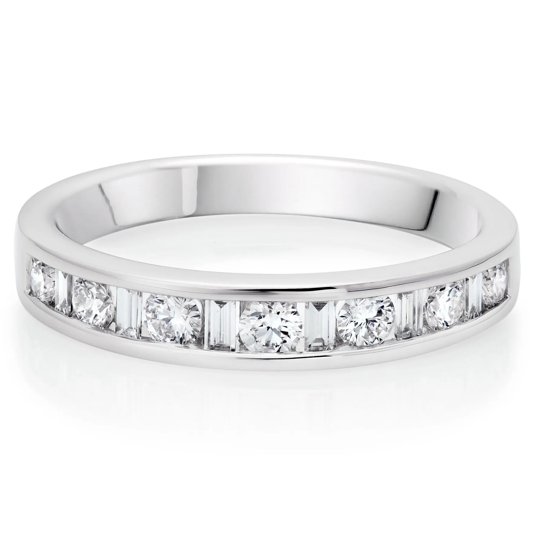 Beaverbrooks Platinum Diamond Half Eternity Ring