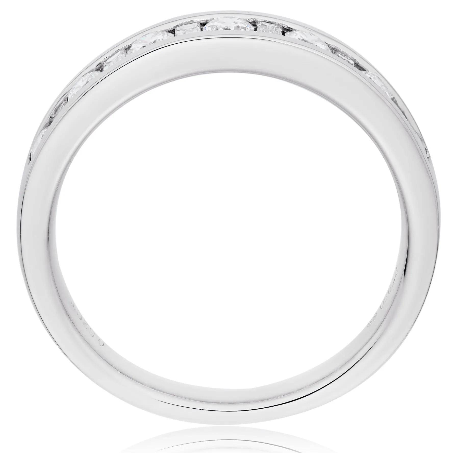 Beaverbrooks Platinum Diamond Half Eternity Ring