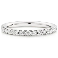 Beaverbrooks Platinum Diamond 2mm Half Eternity Ring