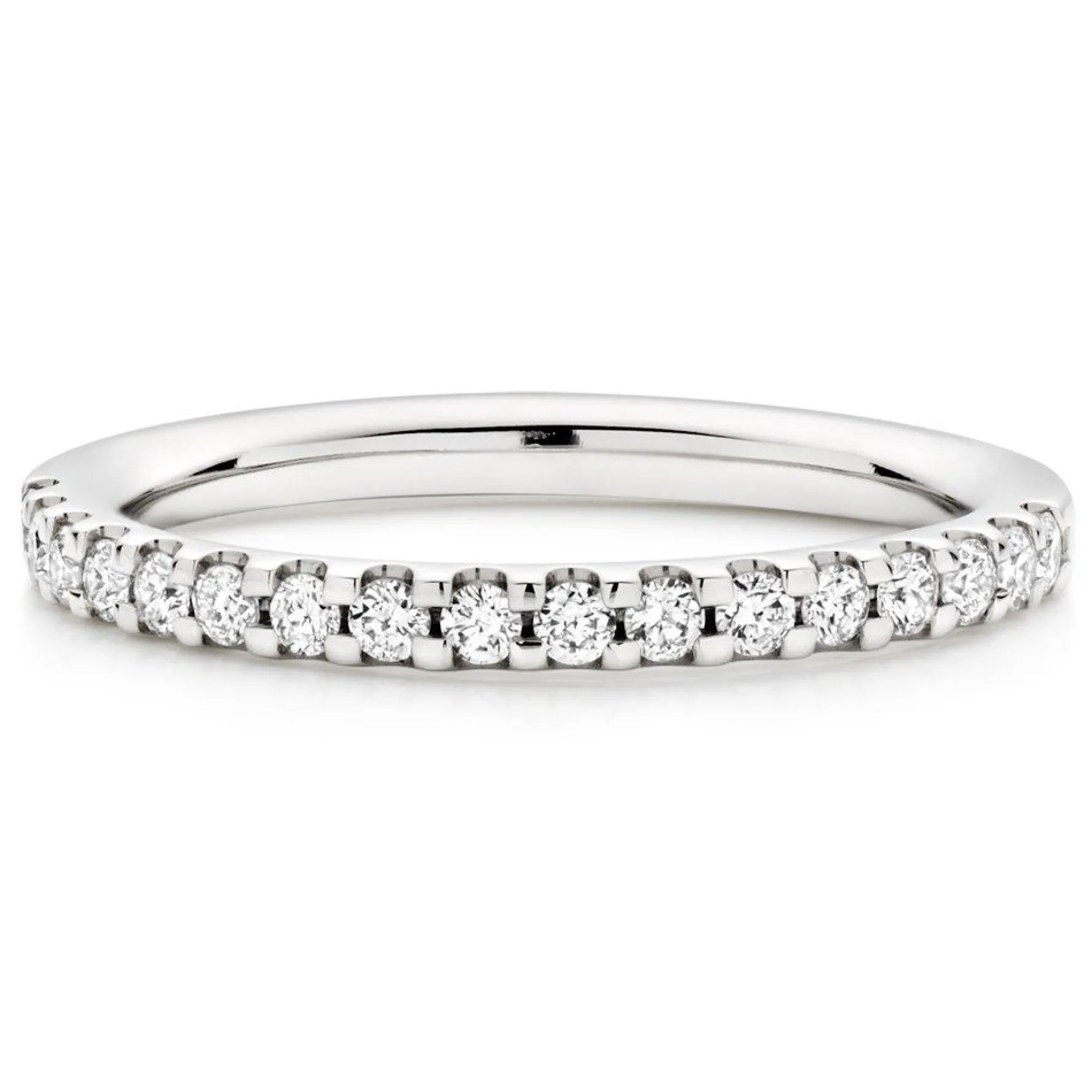 Beaverbrooks Platinum Diamond 2mm Half Eternity Ring