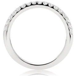 Beaverbrooks Platinum Diamond 2mm Half Eternity Ring