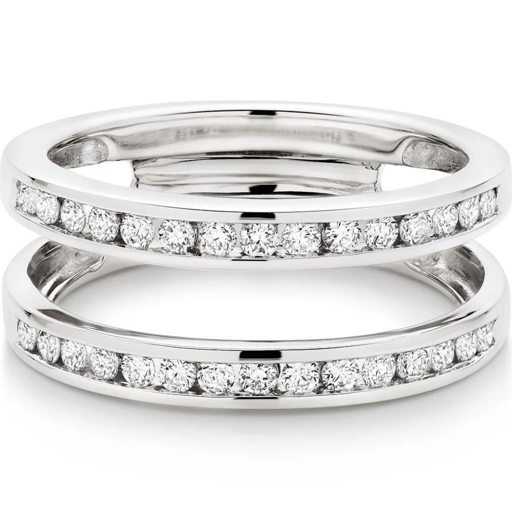 Beaverbrooks Platinum Diamond 7mm Silhouette Ring