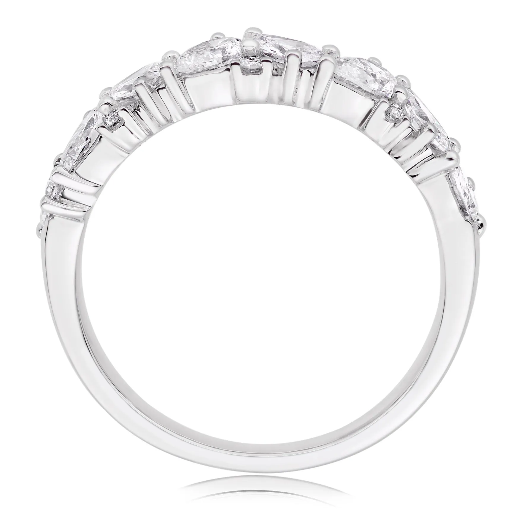 Beaverbrooks Platinum Diamond Half Eternity Ring