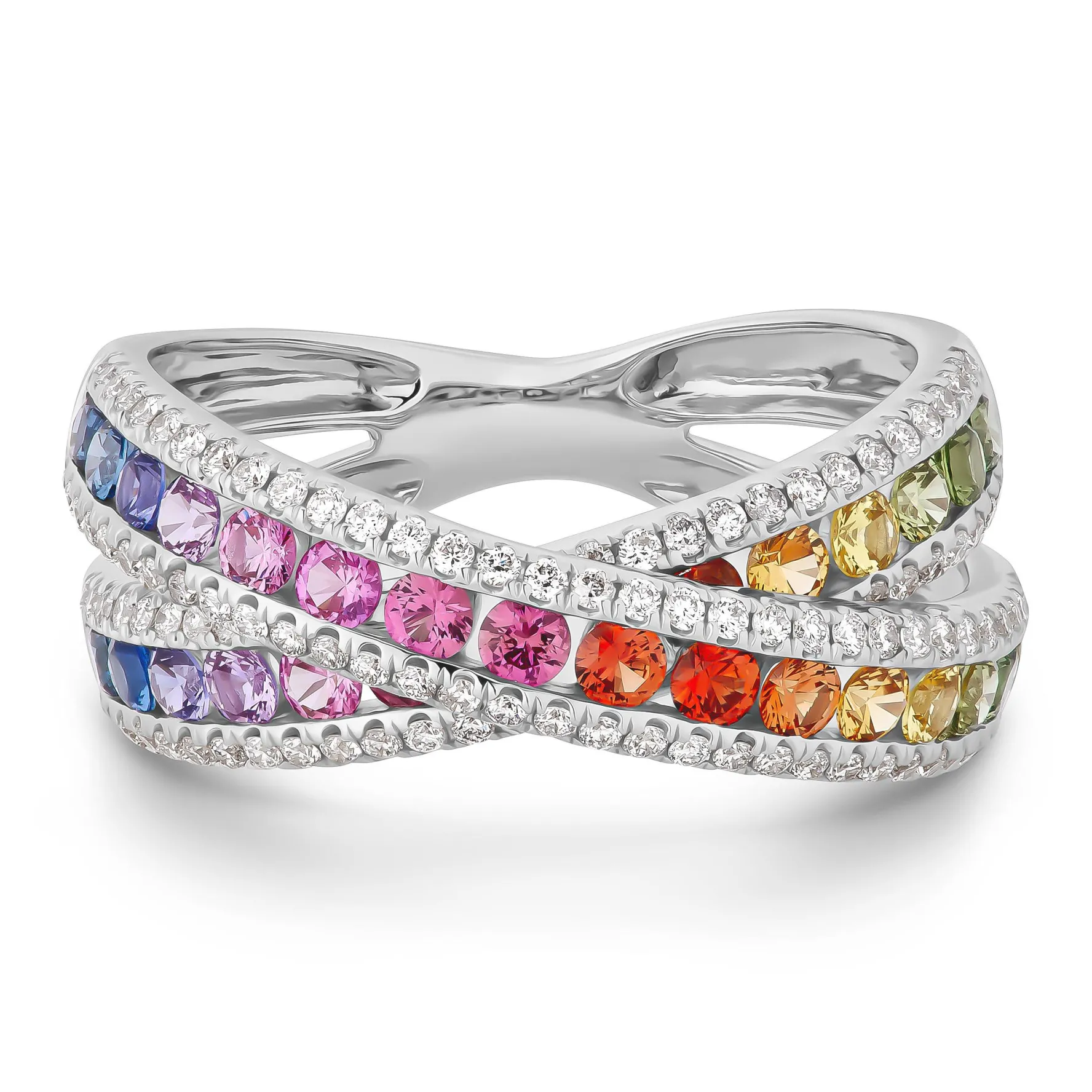 Beaverbrooks Platinum Diamond Sapphire Ring