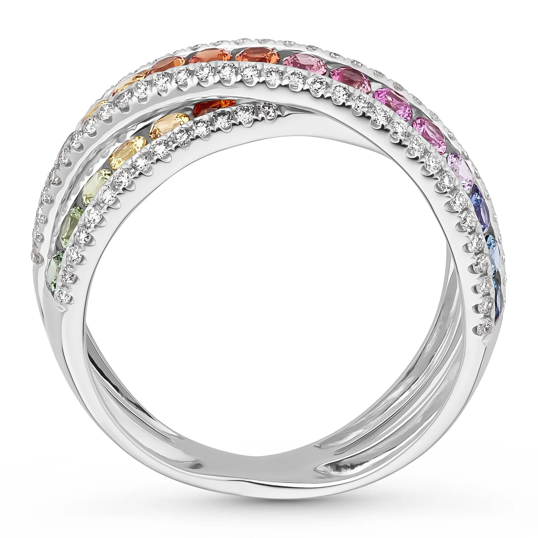 Beaverbrooks Platinum Diamond Sapphire Ring
