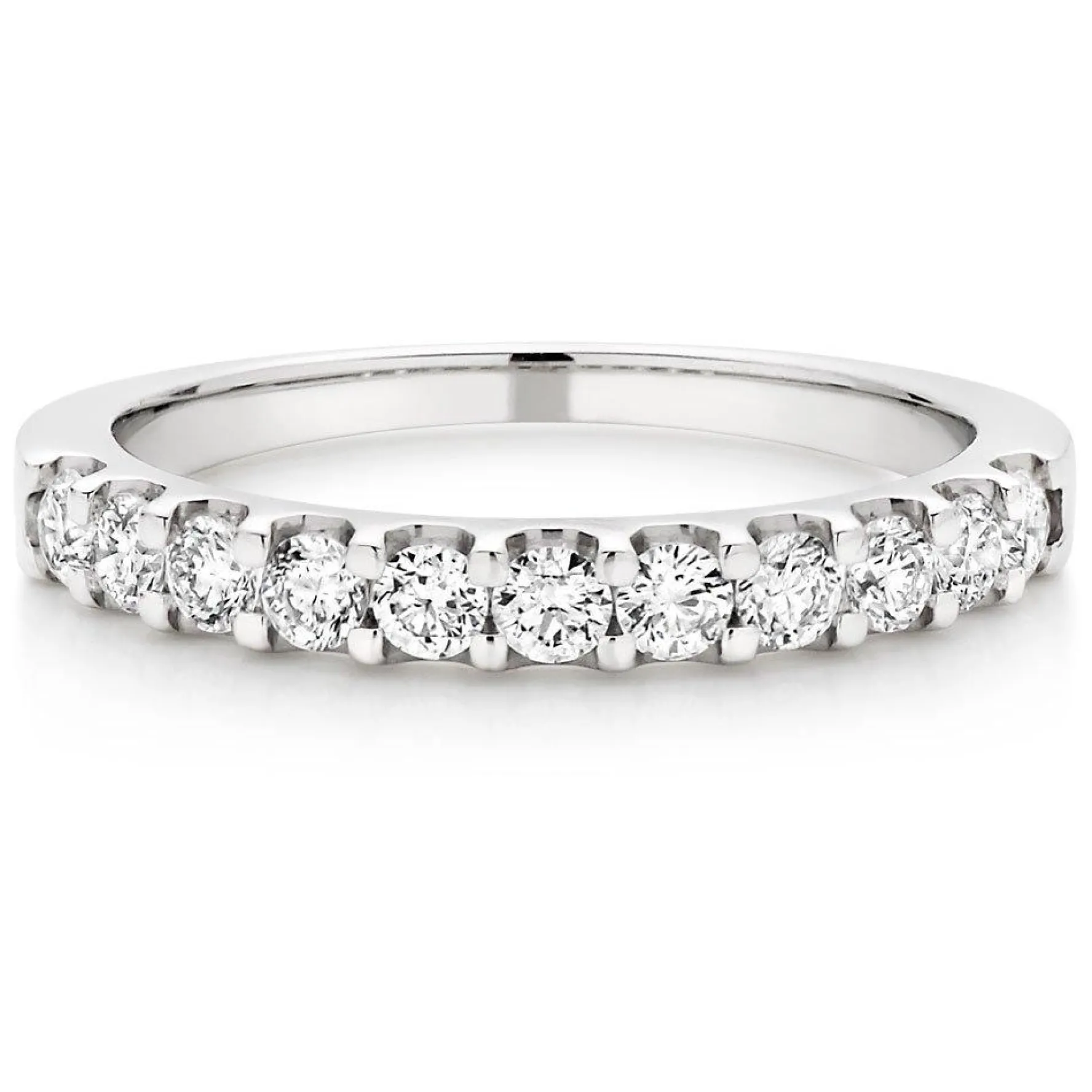 Beaverbrooks Platinum Diamond Half Eternity Ring