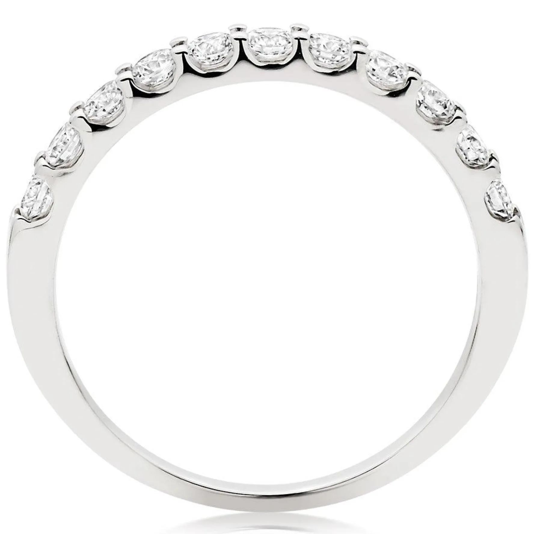 Beaverbrooks Platinum Diamond Half Eternity Ring