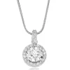Beaverbrooks Platinum Diamond Halo Pendant
