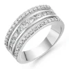 Beaverbrooks Platinum Diamond Half Eternity Ring