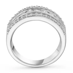Beaverbrooks Platinum Diamond Half Eternity Ring