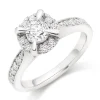 Beaverbrooks Platinum Diamond Cluster Halo Ring