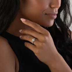 Beaverbrooks Platinum Diamond Cluster Halo Ring
