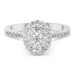 Beaverbrooks Platinum Diamond Cluster Ring