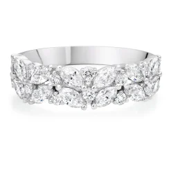 Beaverbrooks Platinum Diamond Half Eternity Ring