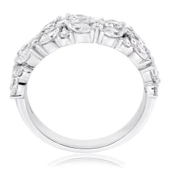 Beaverbrooks Platinum Diamond Half Eternity Ring