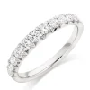 Beaverbrooks Platinum Diamond Half Eternity Ring