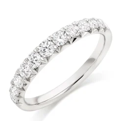 Beaverbrooks Platinum Diamond Half Eternity Ring