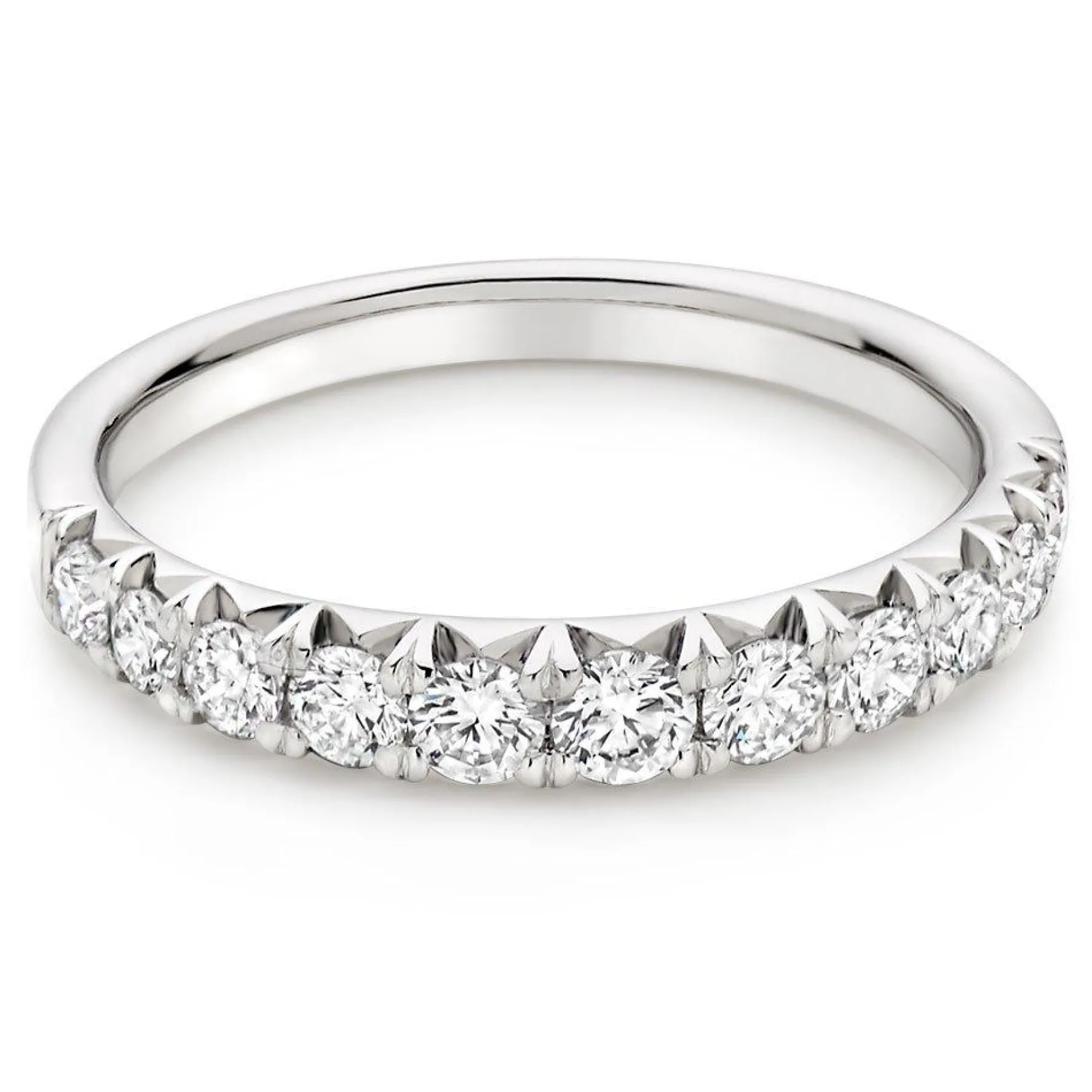 Beaverbrooks Platinum Diamond Half Eternity Ring