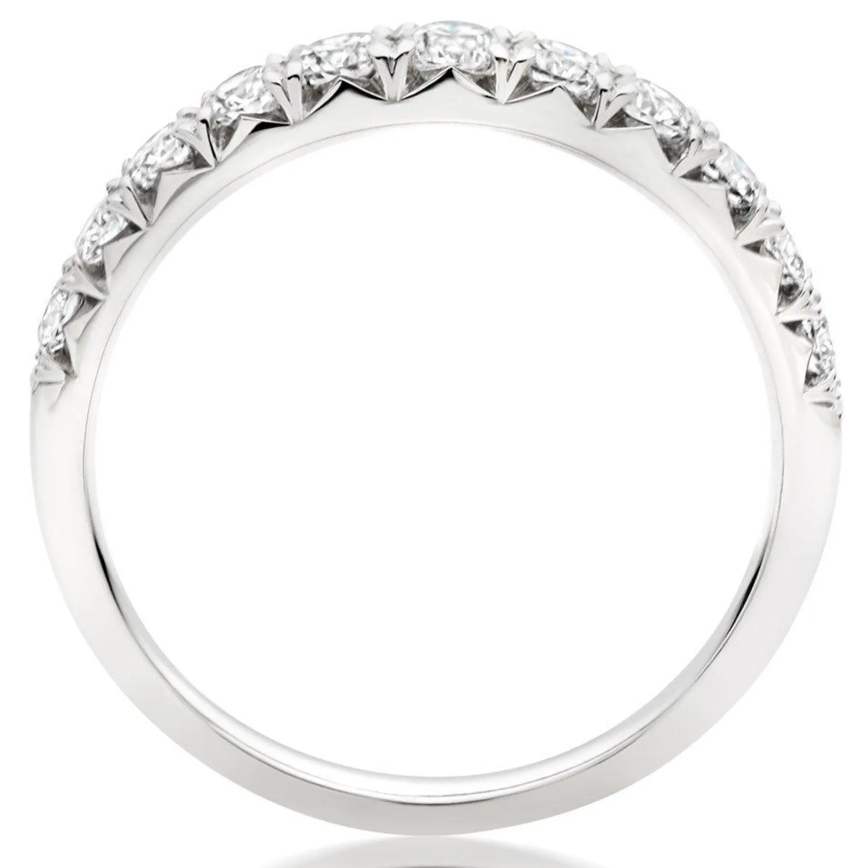 Beaverbrooks Platinum Diamond Half Eternity Ring