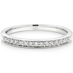 Beaverbrooks Platinum Diamond 2mm Half Eternity Ring