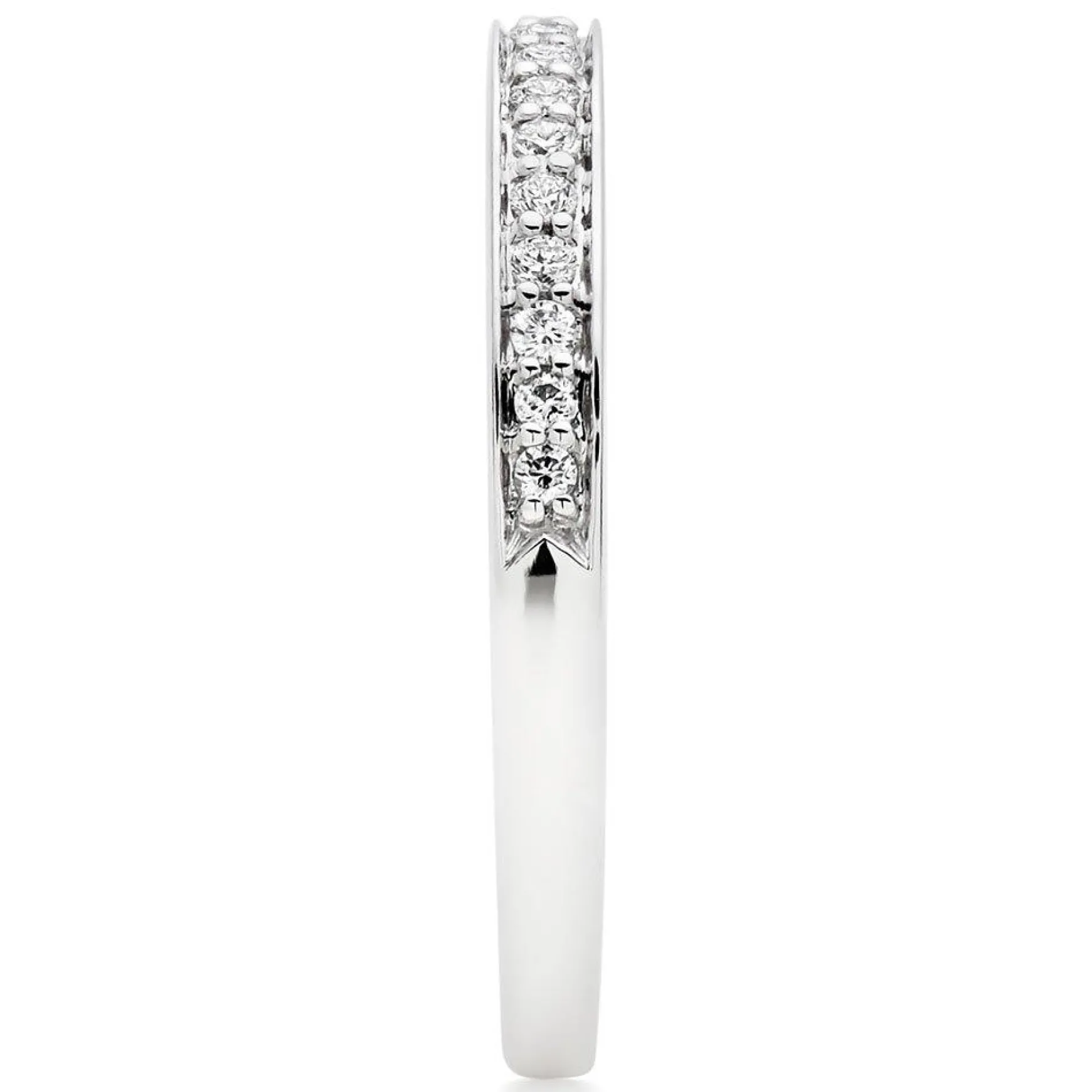 Beaverbrooks Platinum Diamond 2mm Half Eternity Ring
