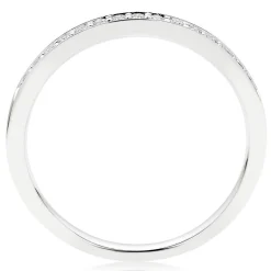 Beaverbrooks Platinum Diamond 2mm Half Eternity Ring