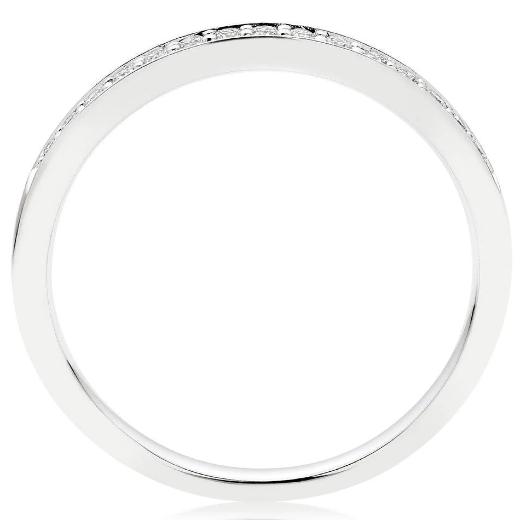 Beaverbrooks Platinum Diamond 2mm Half Eternity Ring