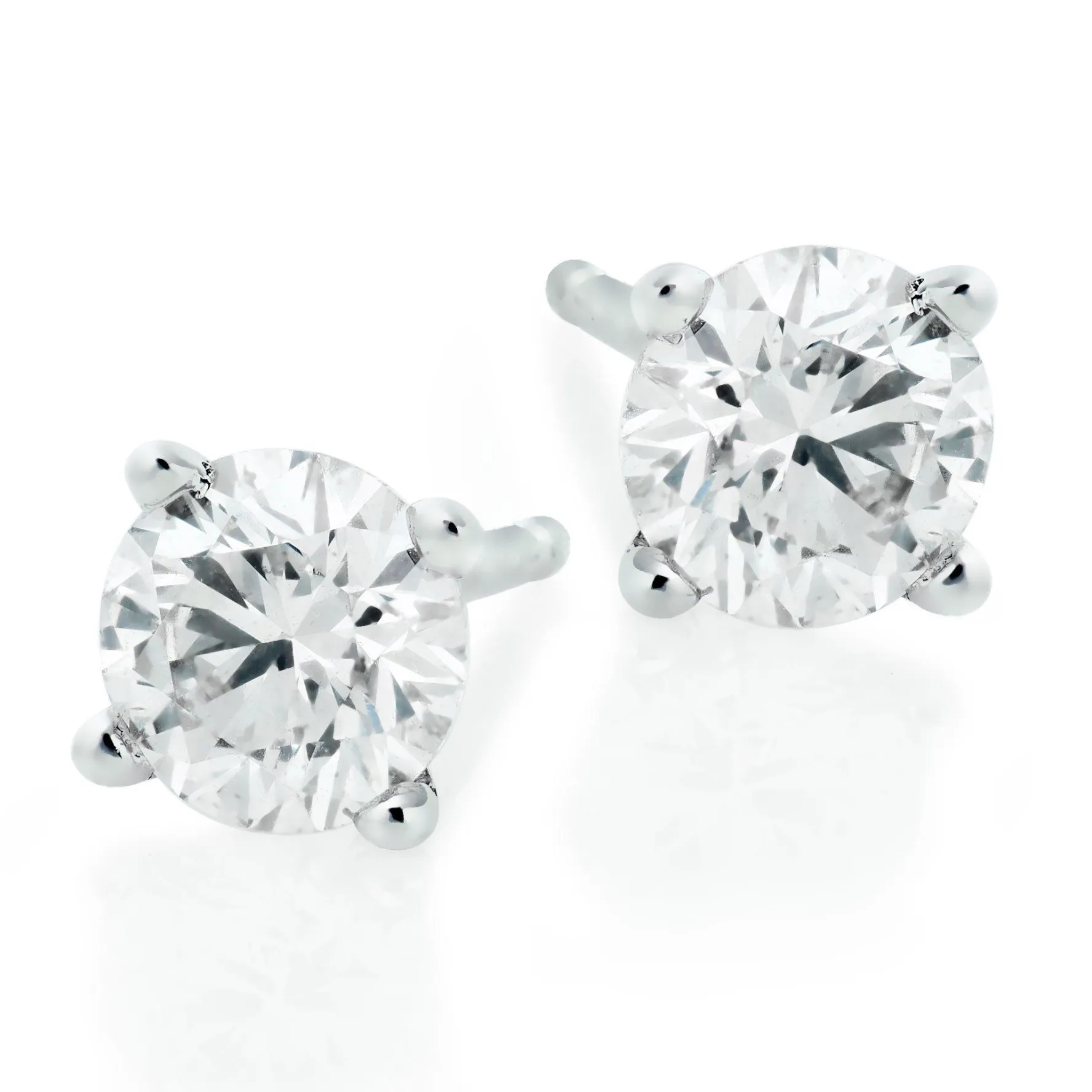 Beaverbrooks Platinum Diamond Stud Earrings