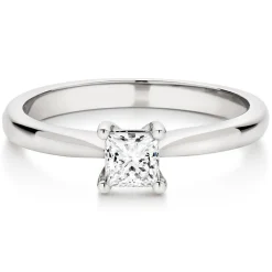 Beaverbrooks Platinum Diamond Princess Cut Solitaire Engagement Ring