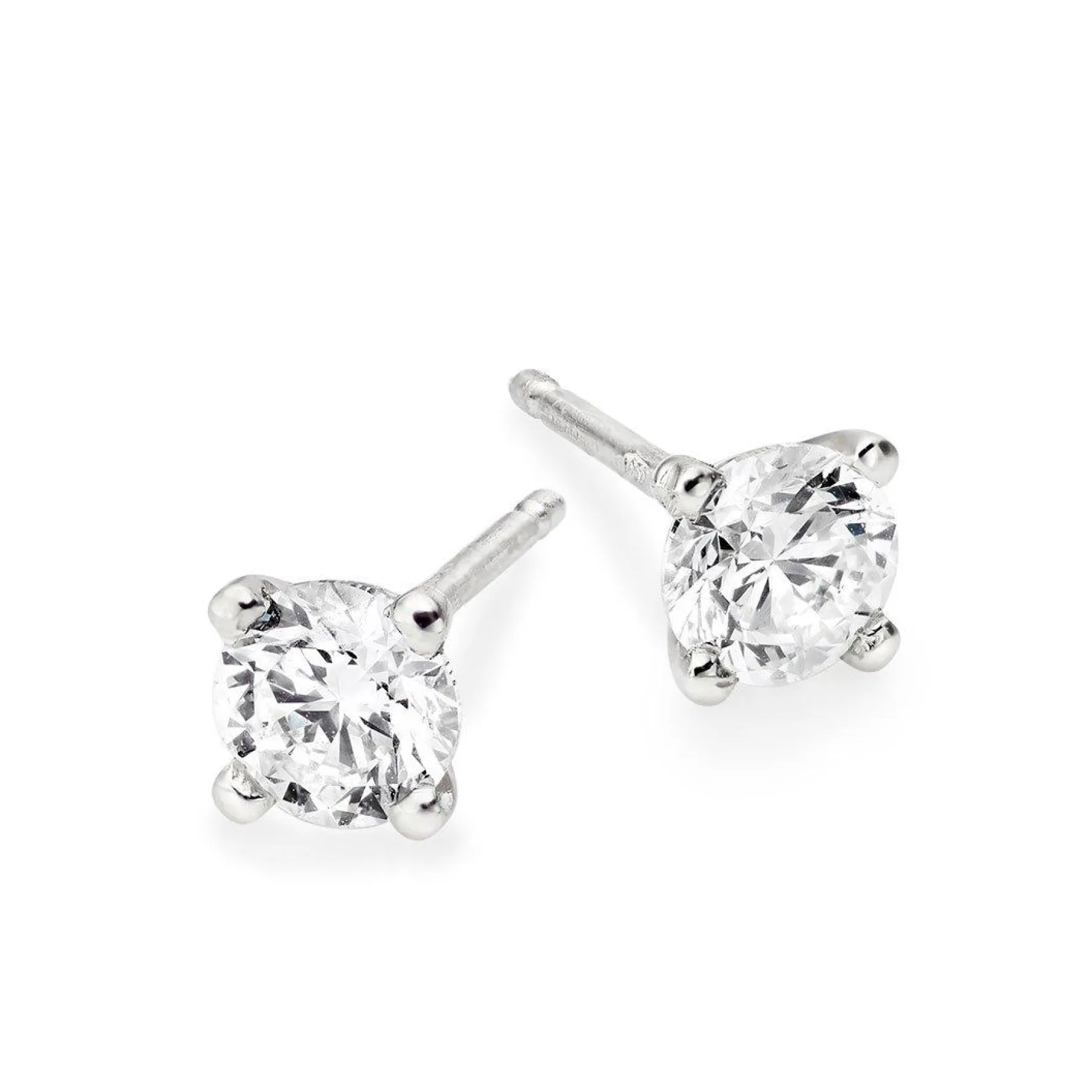 Beaverbrooks Platinum Diamond Stud Earrings