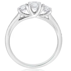 Beaverbrooks Platinum Diamond Three Stone Ring