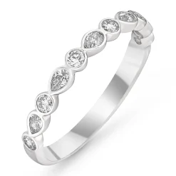 Beaverbrooks Platinum Diamond Ladies Wedding Ring