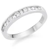 Beaverbrooks Platinum Diamond Half Eternity Ring