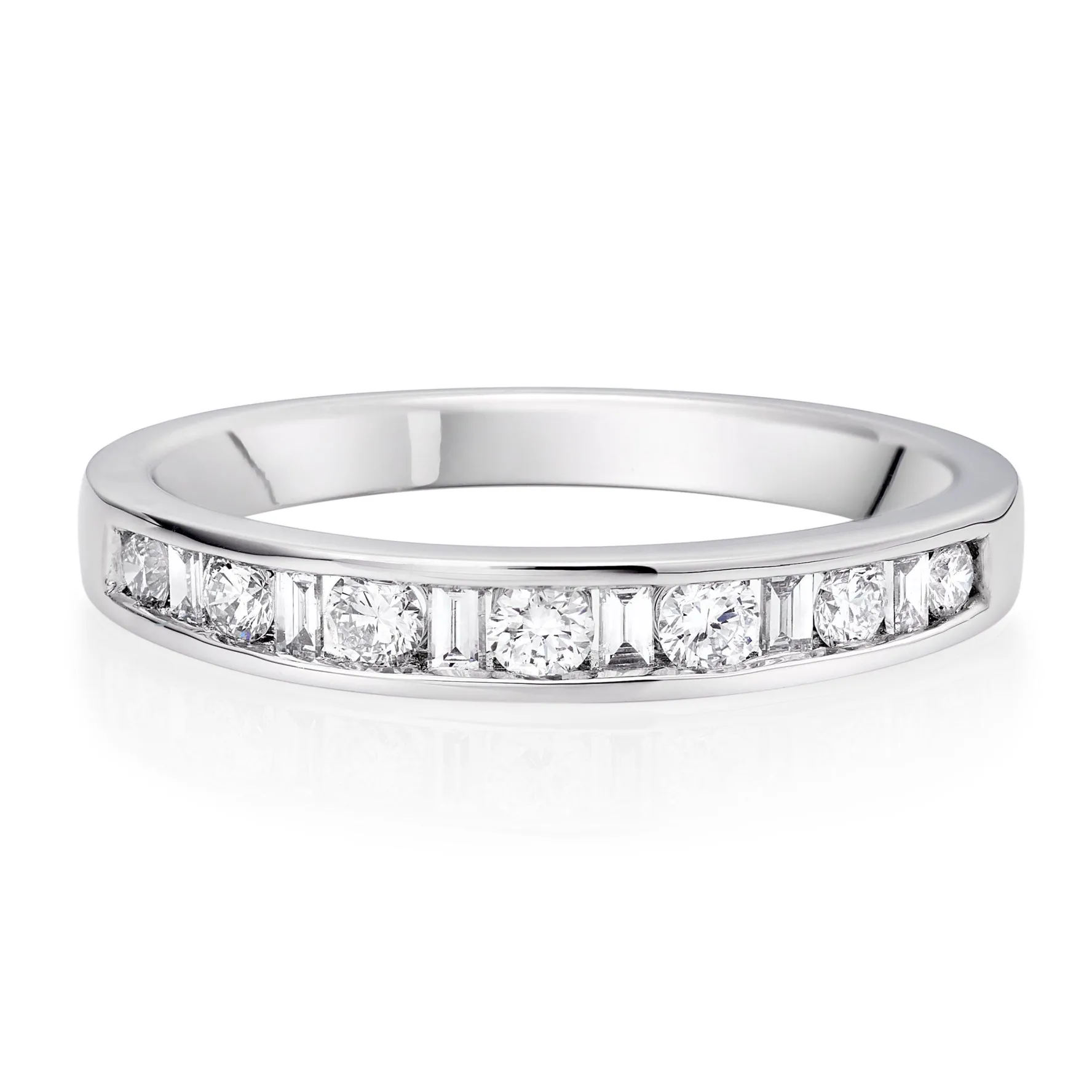 Beaverbrooks Platinum Diamond Half Eternity Ring