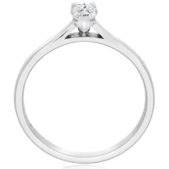 Beaverbrooks Platinum Diamond Pear Shaped Solitaire Engagement Ring