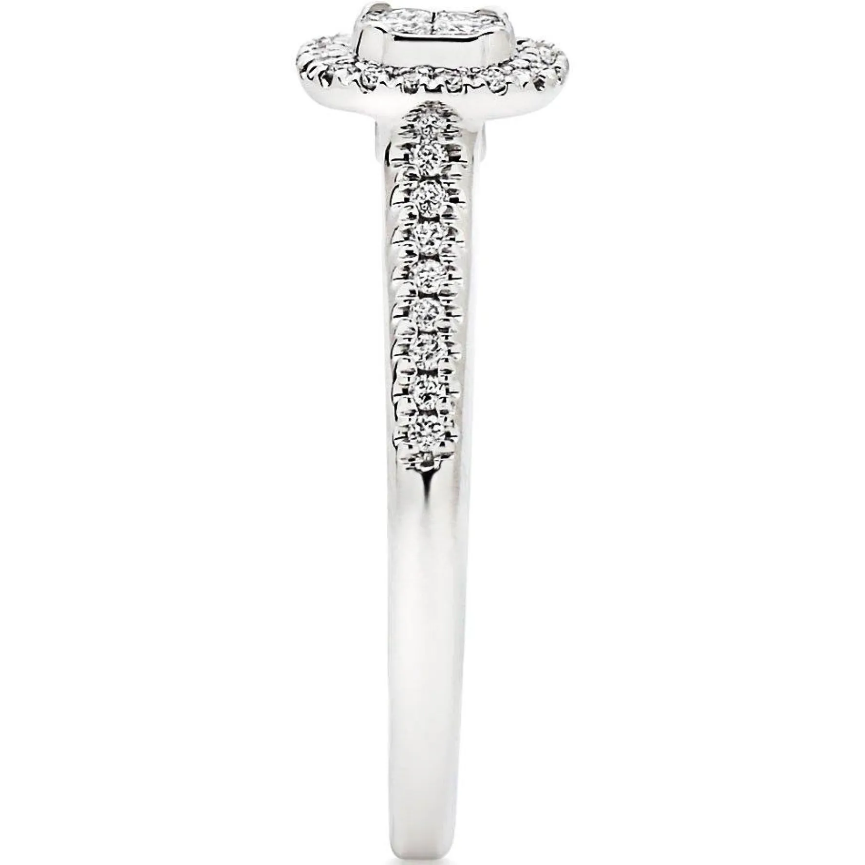 Beaverbrooks Platinum Diamond Halo Ring