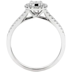 Beaverbrooks Platinum Diamond Halo Ring