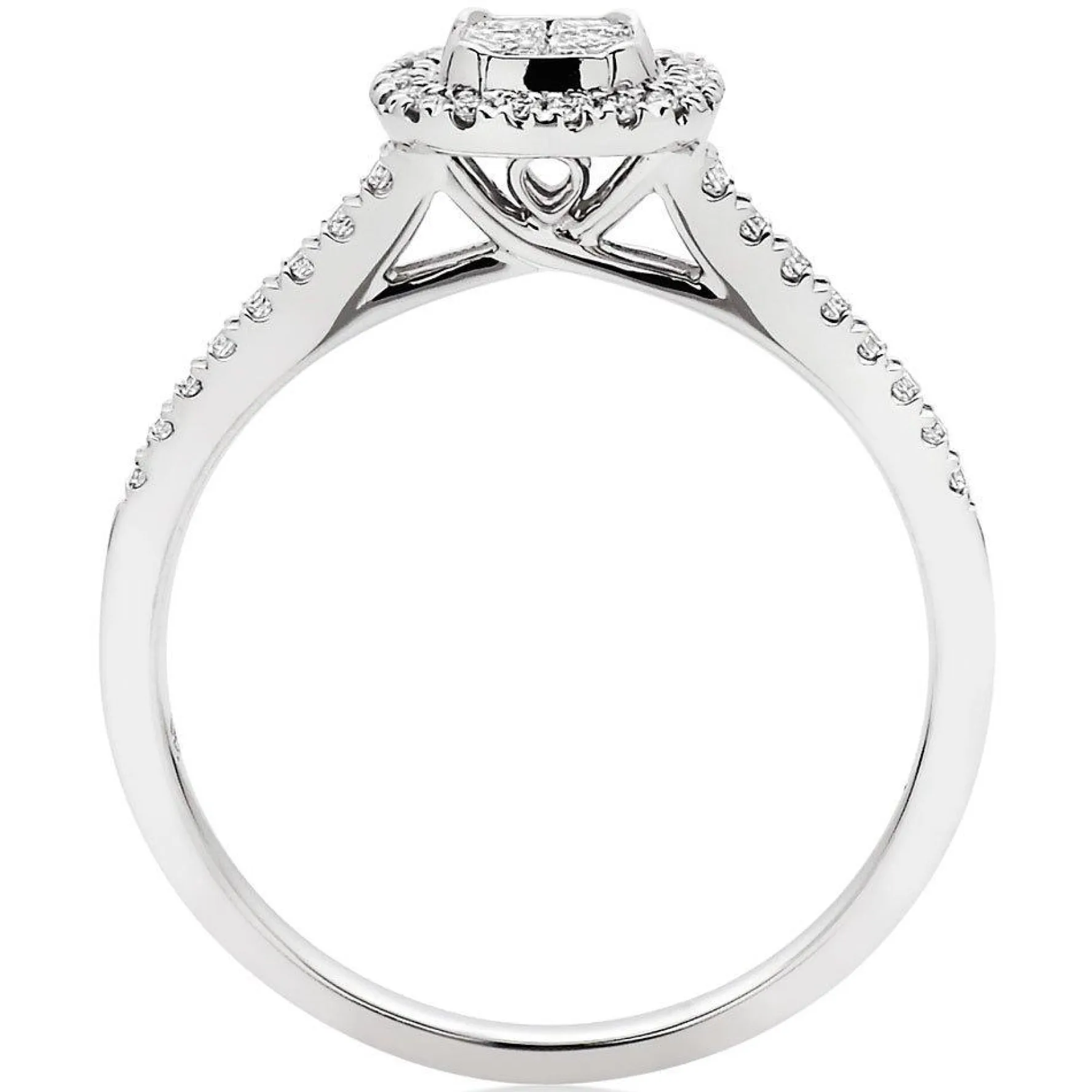 Beaverbrooks Platinum Diamond Halo Ring