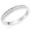 Beaverbrooks Platinum Diamond 2mm Half Eternity Ring