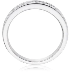 Beaverbrooks Platinum Diamond 2mm Half Eternity Ring