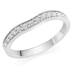 Beaverbrooks Platinum Diamond Shaped 2.5mm Wedding Ring
