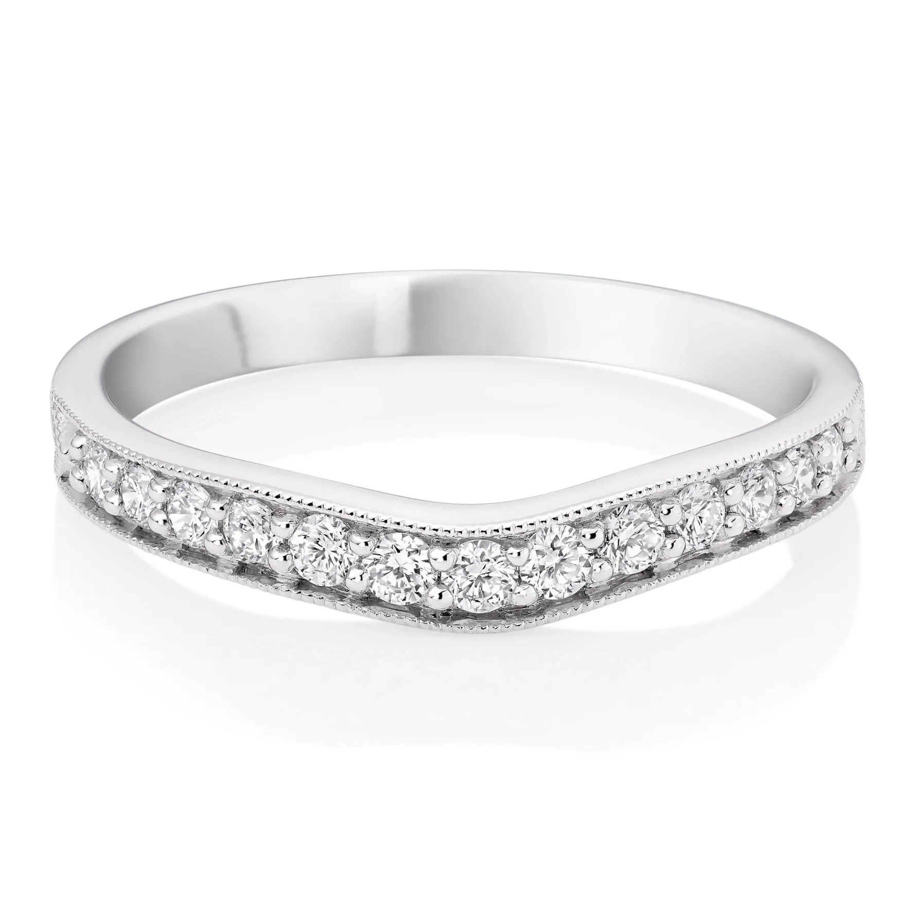 Beaverbrooks Platinum Diamond Shaped 2.5mm Wedding Ring