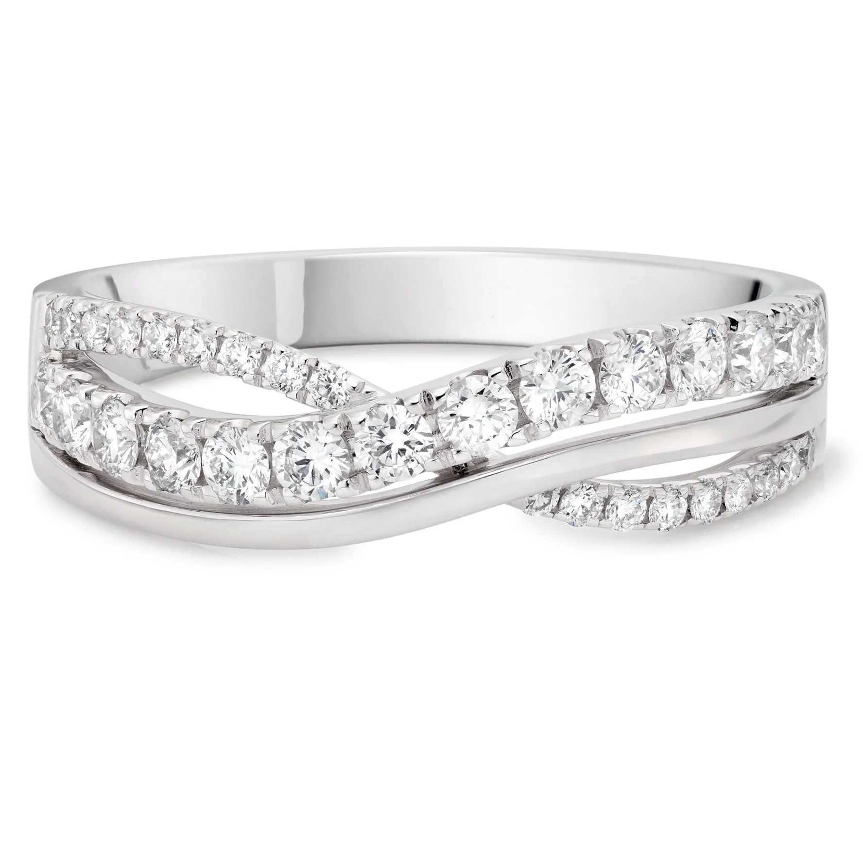 Beaverbrooks Platinum Diamond Half Eternity Ring